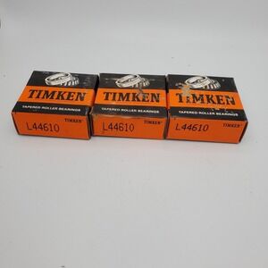 *Lot of 3* Timken Tapered Roller Bearings - L44610 - Race Neck Bearing